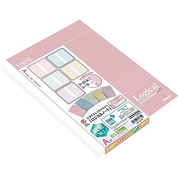 (まとめ) スイングロジカル抗菌表紙ノート セミB5/A罫/30枚 スモーキー 5冊パック NB514A-5P 【×5セット】