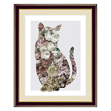 アート 額絵 Flower 山口 美咲 本紙サイズ F4(約31x23cm) 額サイズ 42x34cm 三幸