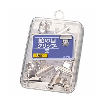（まとめ） ライオン事務器 蛇の目クリップ 豆口幅20mm CS-P30 1箱（6個） 【×30セット】