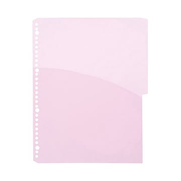 （まとめ）TANOSEEPP製ハーフポケットリフィル(インデックス付) A4タテ ピンク 1パック(10枚) 【×20セット】