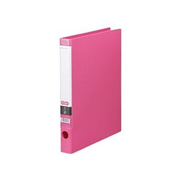 （まとめ） TANOSEE Oリングファイル A4タテ 2穴 170枚収容 背幅35mm ピンク 1冊 【×20セット】