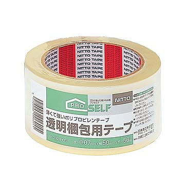 (まとめ) ニトムズ 透明梱包用テープ 5cm×50m巻 J6030 【3個セット】