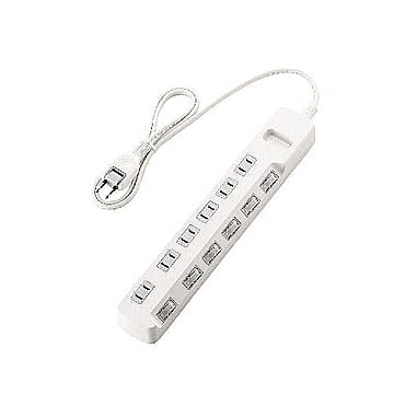 エレコム 個別スイッチ付 省エネタップ T-E5A-2610WH 管理No. 4953103456785