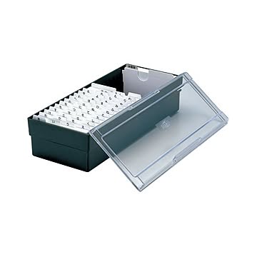 （まとめ） ネームカードボックス CB-700-00 ブラック 1個入 【×3セット】