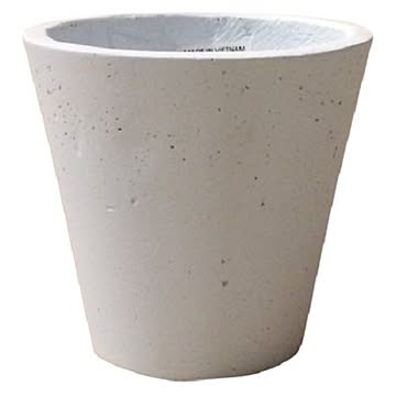 軽量コンクリート製植木鉢 フォリオ ソリッド ホワイト 43cm