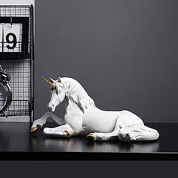 在庫限り】置物 ユニコーン アンティーク デザイン オブジェ