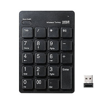 サンワサプライ ワイヤレスUSBテンキー NT-WL20BK 管理No. 4969887694541