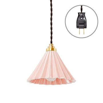 gram eight ピンク 1灯 ペンダントライト Dripper lamp ブラウンコード
