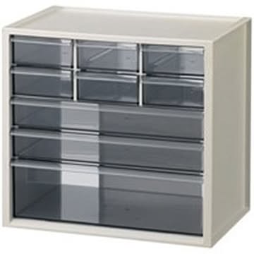 アイリスオーヤマ 小物キャビネット Lグレー