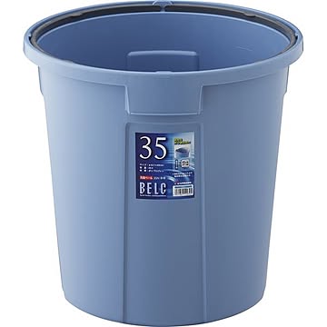 ベルク 丸型ダストボックス 35N ブルー