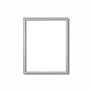 デッサン額縁/フレーム 【四ツ切サイズ 424×348mm】 シルバー 壁掛けひも付き 化粧箱入り 5004