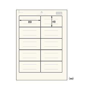 （まとめ） デビカ 貼ってはがせる名札 A4 10面 オフホワイト 【×10セット】