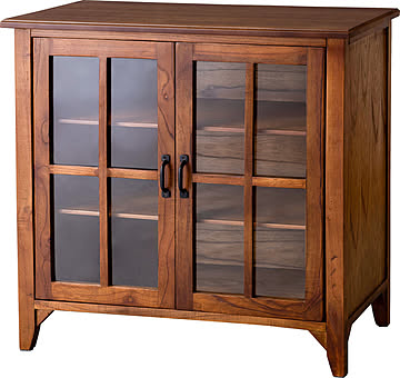 ダリア キャビネット 両開きガラス扉型 ブラウン m11625