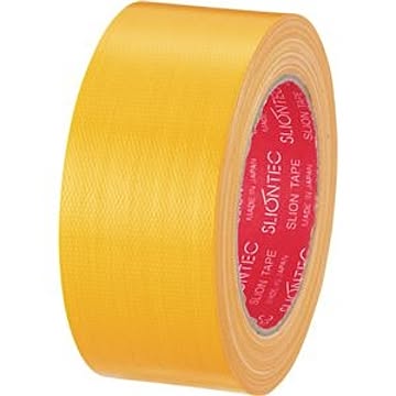 （まとめ） スリオンテック カラー布テープ 50mm×25m 黄 343702KL 1巻 【×15セット】