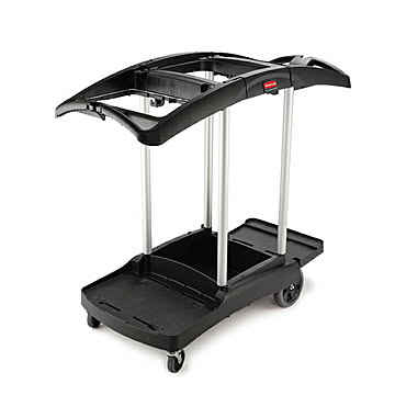 大容量クリーニングカート RM9T72BK 幅552x奥行1265x高さ975mm ラバーメイド