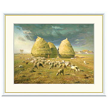 額絵 秋、積み藁 ジャン＝フランソワ・ミレー 61x49.5cm 三幸