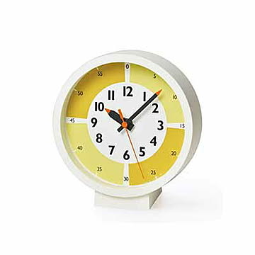 Lemnos レムノス fun pun clock with color! for table ふんぷんくろっく ウィズ カラー フォア テーブル YD18-05 知育時計 置掛兼用 掛時計 置時計