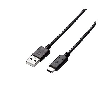 (まとめ)エレコム USB2.0ケーブル(認証品、A-C) U2C-AC30NBK×2セット
