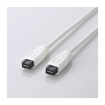 （まとめ）エレコム FireWireケーブル（9ピン-9ピン） IE-991WH【×2セット】