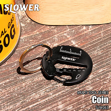 SLOWER スロウワー MULTI TOOL Coin マルチツール コイン SLW263  アウトドア キャンプ 登山 アウトドアツール アウトドアグッズ ステンレス製