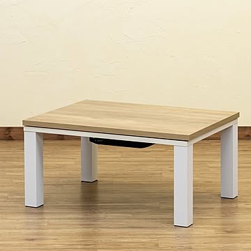 組立品 ヴィンテージ柄コタツ 約80×60cm ナチュラル