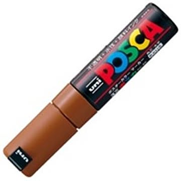 (業務用20セット)三菱鉛筆 ポスカ/ＰＯＰ用マーカー 太字/茶 水性インク PC-8K.21