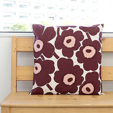マリメッコ ピエニウニッコ クッションカバー 50×50cm バーガンディー/コットン marimekko PIENI UNIKKO