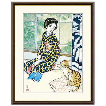 額絵 晩春 竹久夢二 42x34cm 三幸