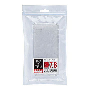 日本トラストテクノロジー iPhone7用PC+TPUケース (クリア) PCTPU-78 管理No. 4520008251106
