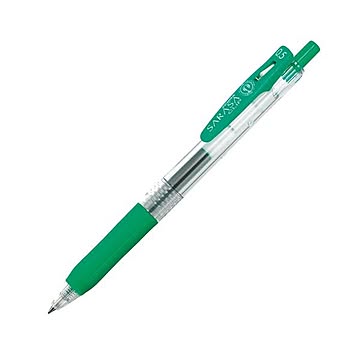 (まとめ) ゼブラ ゲルインクボールペン サラサクリップ 0.5mm 緑 JJ15-G 1本  【×100セット】