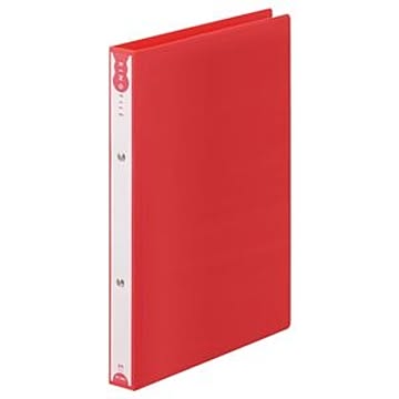 （まとめ） TANOSEE リングファイル（PP表紙） A4タテ 2穴 180枚収容 背幅31mm レッド 1冊 【×20セット】