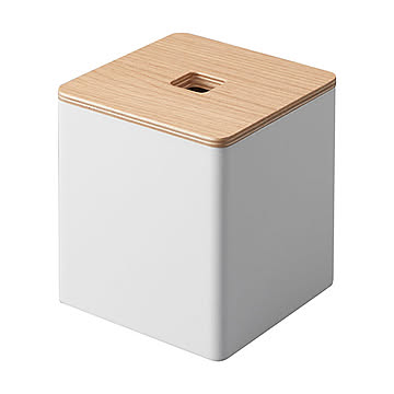 RIN リン (山崎実業) 上から出せるティッシュ＆トイレットペーパーケース Top-Dispensing Paper Holder ティッシュボックス トイレットペーパー リビング ダイニング