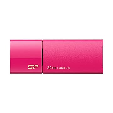 （まとめ）シリコンパワー USB3.0スライド式フラッシュメモリ 32GB ピンク SP032GBUF3B05V1H 1個【×2セット】