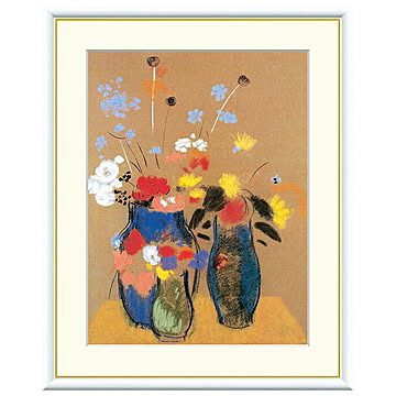 額絵 青い花瓶の花 オディロン・ルドン 42x34cm 三幸