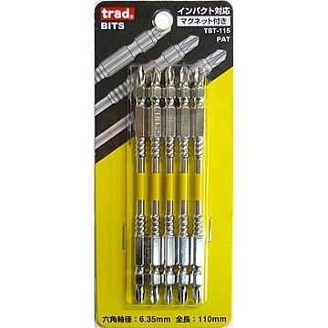 (業務用10セット) TRAD スリムトーションビット/先端工具 【5本入り×10セット】 ＋2×110mm TST-115 〔DIY用品/大工道具〕