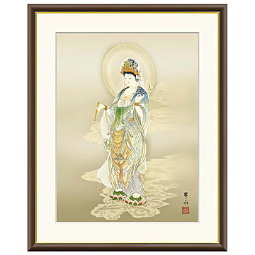 額絵 聖観音 天野豊水 52x42cm 三幸