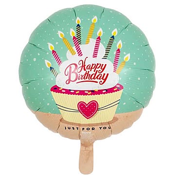 アイブレックス丸型14インチ ハッピーバースデーケーキ＆キャンドルス 0201513120 【プラザセレクト】