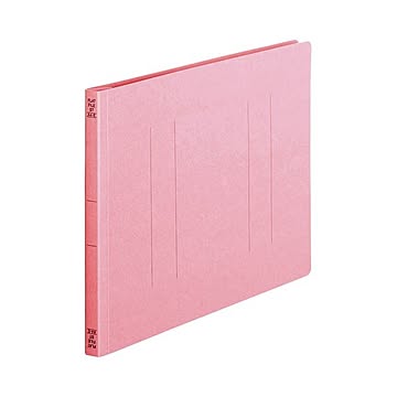 (まとめ) TANOSEE フラットファイル（スタンダードカラー） A4ヨコ 150枚収容 背幅18mm ピンク 1パック（10冊）  【×10セット】