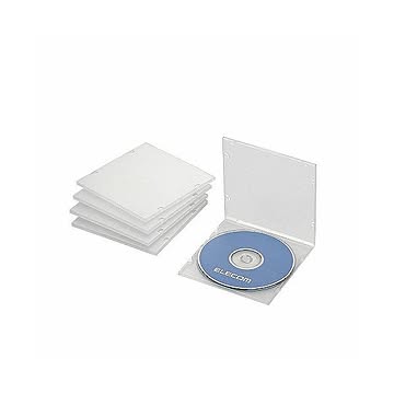 (まとめ)エレコム Blu-ray/DVD/CDケース(スリム/PP/1枚収納) CCD-JPCS5CR×10セット