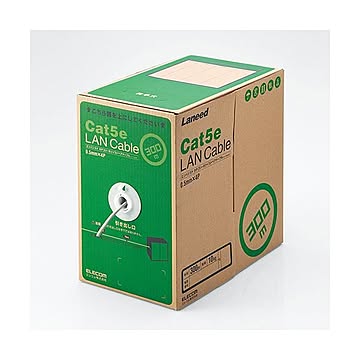 エレコム EU RoHS指令準拠LANケーブルCat5e 単線 ライトグレー 300m LD-CT2/LG300/RS 1本