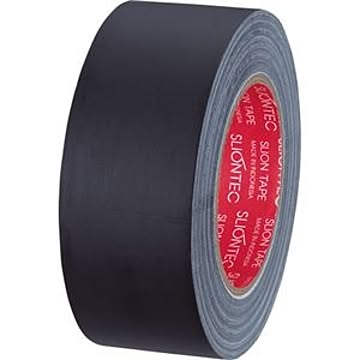 （まとめ） スリオンテック 布粘着テープ マットクロス 50mm×25m 黒 334542クロ 1巻 【×5セット】