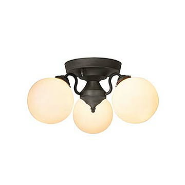 Tango-ceiling lamp 3 タンゴシーリングランプ 3 (LED球付属) AW-0395E 天井照明 シーリングライト ガラス製グローブ レトロ シンプル
