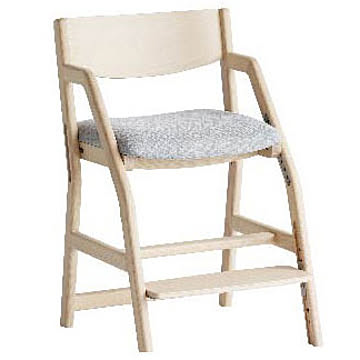 イートコキッズチェア JUC-3507 高さ調節椅子 ナチュラルホワイト