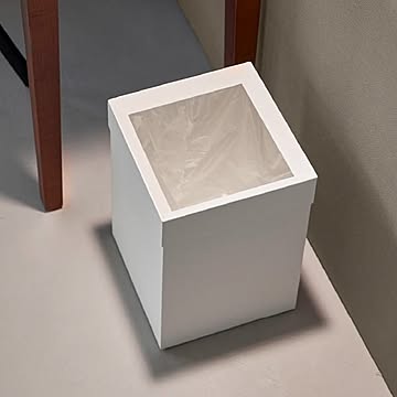 山崎実業 蓋付き/フチカバー トラッシュカン タワー 角型 14L tower