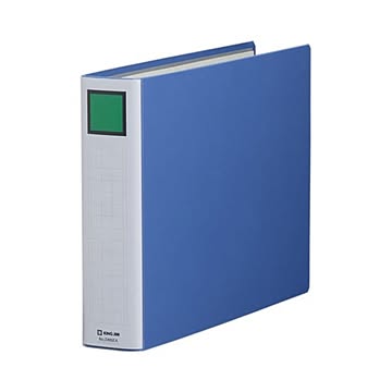 (まとめ) キングファイル スーパードッチ(脱・着)イージー B4ヨコ 500枚収容 背幅66mm 青 2495EA 1冊 【×10セット】
