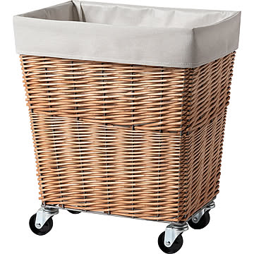 【BRID/ブリッド】WILLOW LAUNDRY BASKET with CASTER 34L　ウィローランドリーバスケットキャスター付き