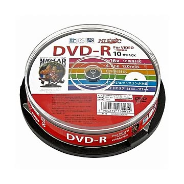 （まとめ）HIDISC CPRM対応 録画用DVD-R 16倍速対応 10枚 ワイド印刷対応 ×20個セット HDDR12JCP10X20