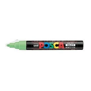 （まとめ） 三菱鉛筆 ユニ ポスカ 中字丸芯（1.8-2.5mm） PC-5M.5 黄緑 1本入 【×10セット】
