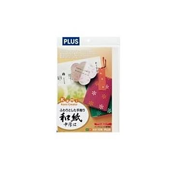 （まとめ）プラス IJ用紙和紙 IT-324J 中厚口 A4 10枚【×5セット】