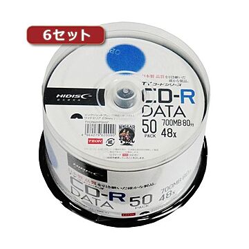 6セットHI DISC CD-R（データ用）高品質 50枚入 TYCR80YP50SPX6